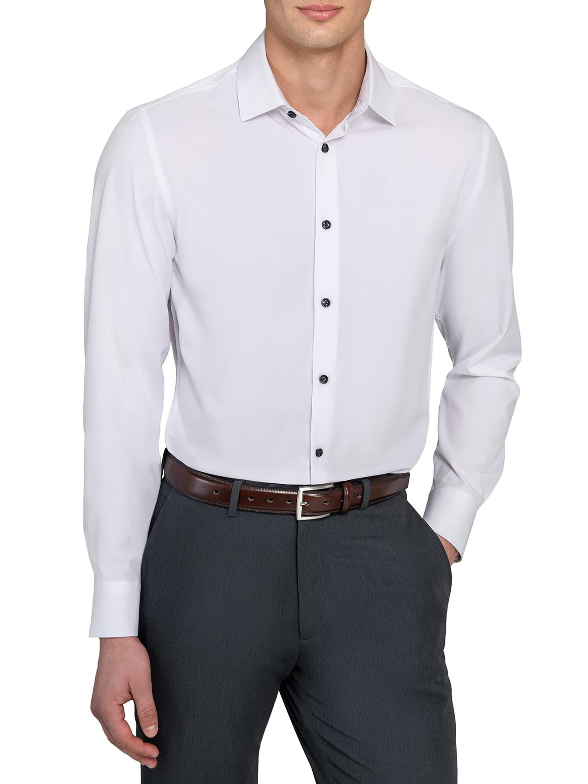 CON.STRUCT SOLID COOLING PERFORMANCE DRESS SHIRT CON.STRUCT SOLID COOLING PERFORMANCE DRESS SHIRT