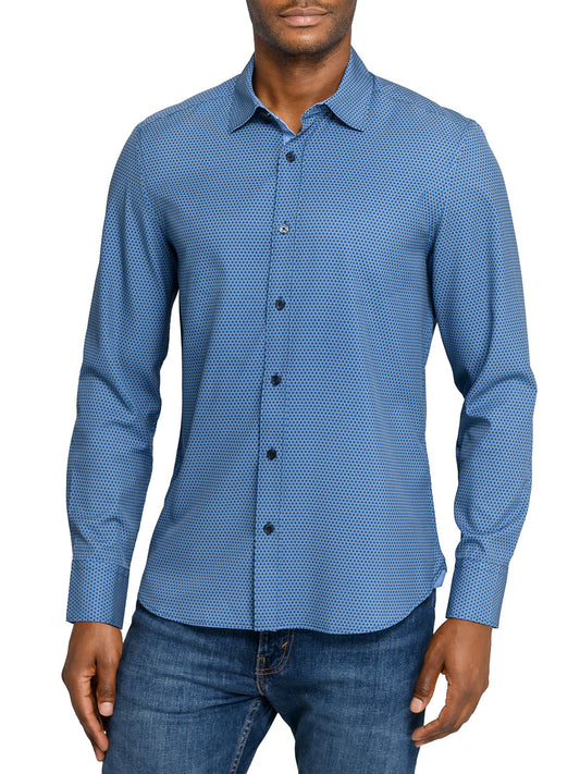 PRISM LATTICE PERFORMANCE STRETCH LONG SLEEVE SHIRT