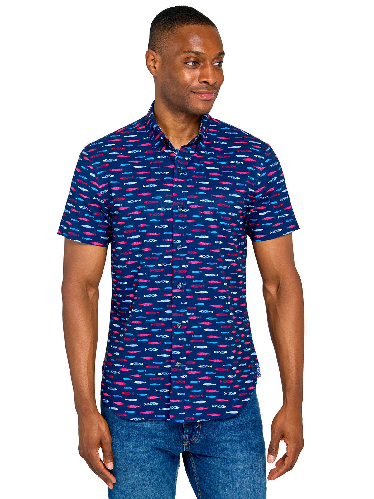 AMERICANA FISH SHORT SLEEVE SHIRT
