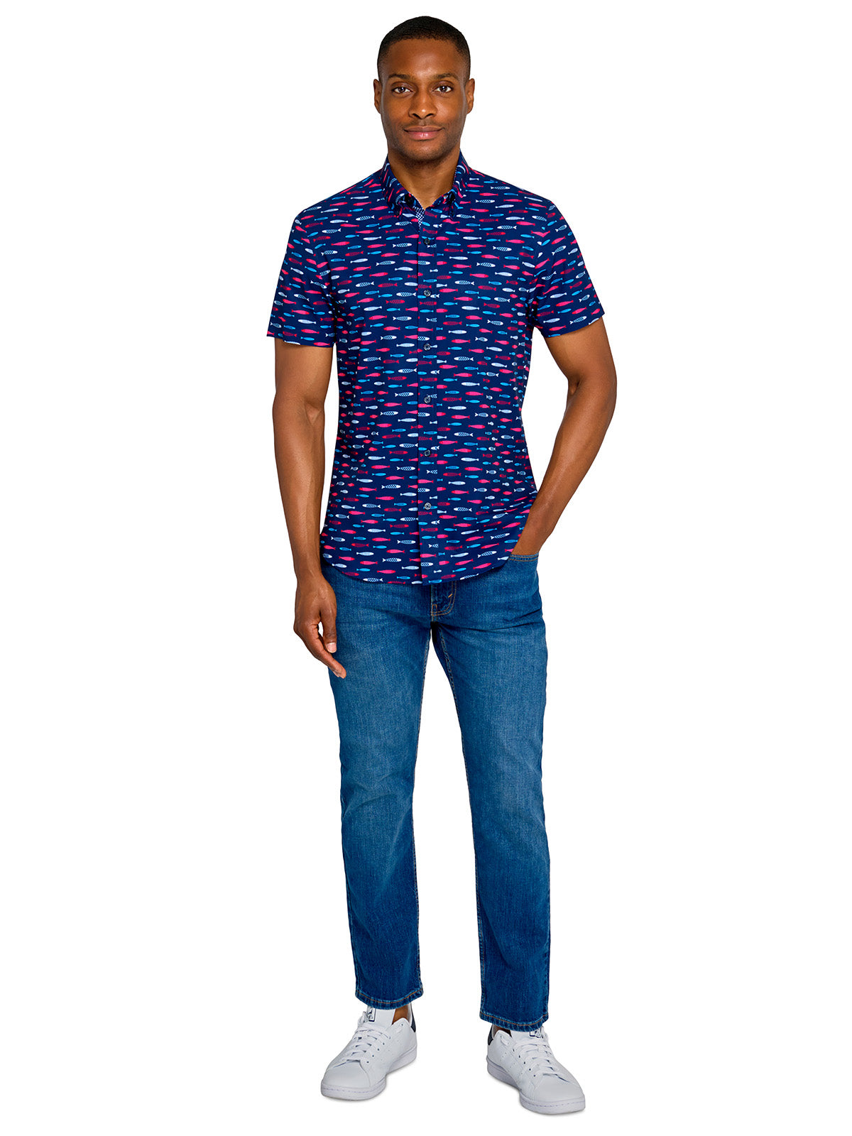 AMERICANA FISH SHORT SLEEVE SHIRT