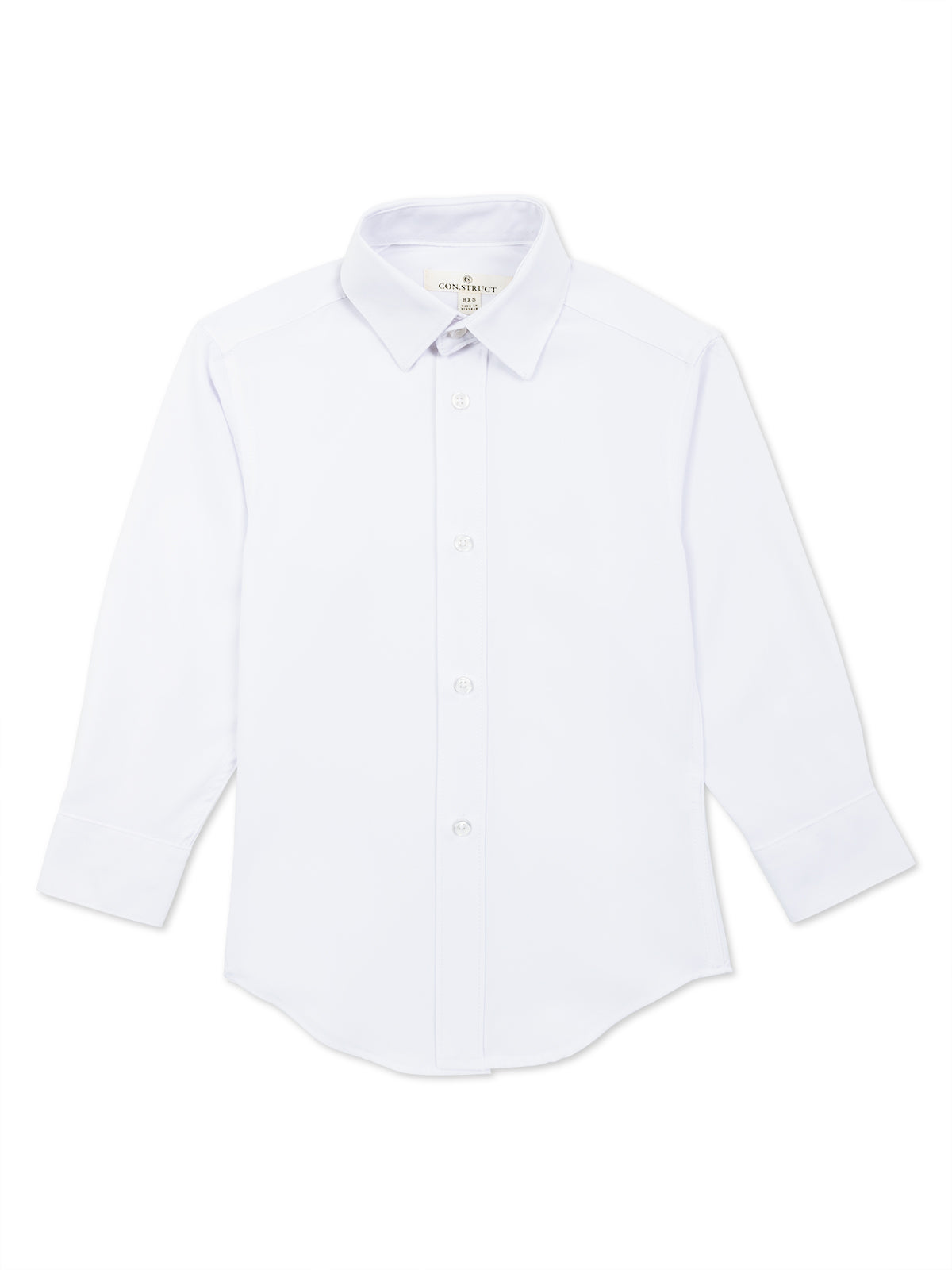 CONSTRUCT BOYS SOLID PERFORMANCE DRESS SHIRT CON.STRUCT CONSTRUCT BOYS SOLID PERFORMANCE DRESS SHIRT CON.STRUCT