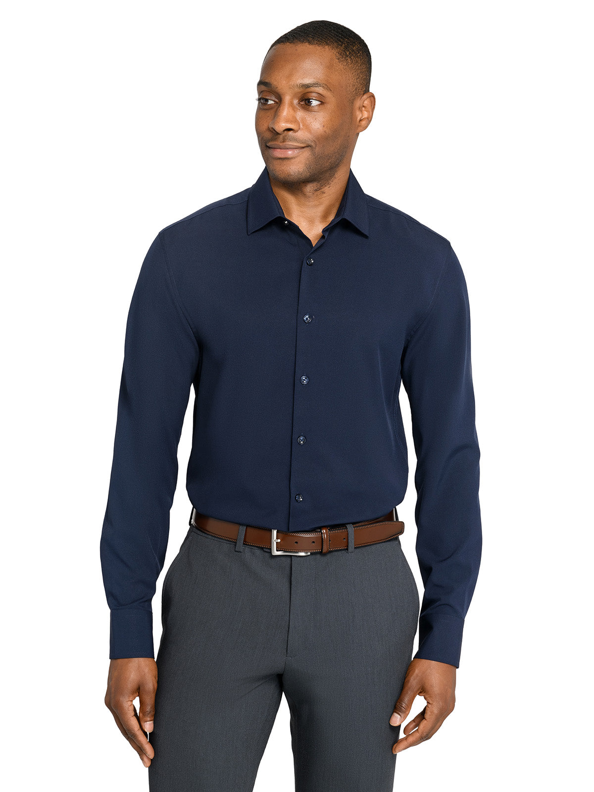 Con.Struct Men's Solid Ceremony 4 Way Performance Cooling Dress Shirt, White / 16 Large / Slim - Con.Struct White 16 Large Con.Struct Men's Solid Ceremony 4 Way Performance Cooling Dress Shirt, White / 16 Large / Slim - Con.Struct White 16 Large