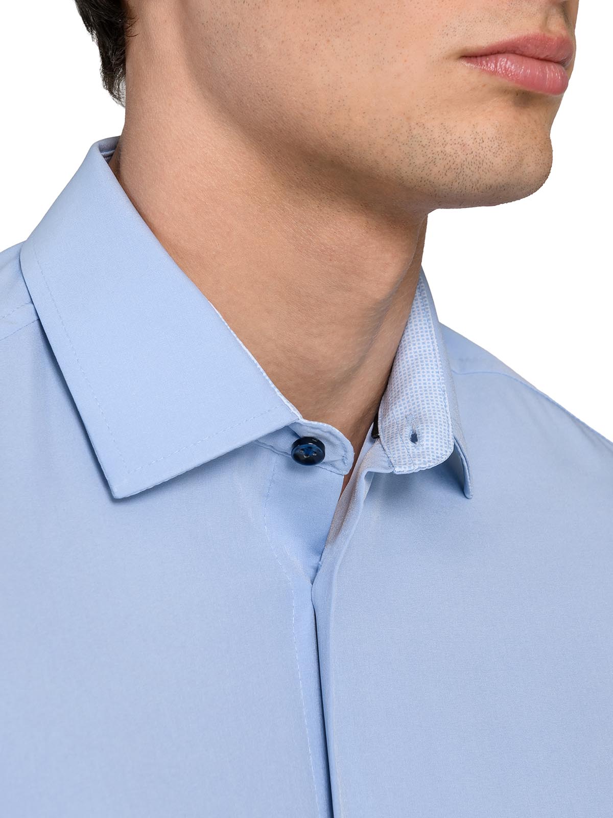 ConStruct Men's Slim-Fit Solid Performance Stretch Cooling Comfort Dress Shirt - Black