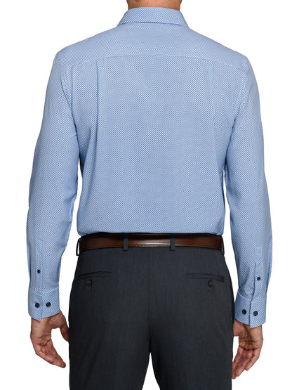 MULTI HOUNDSTOOTH PRINT 4 WAY PERFORMANCE DRESS SHIRT
