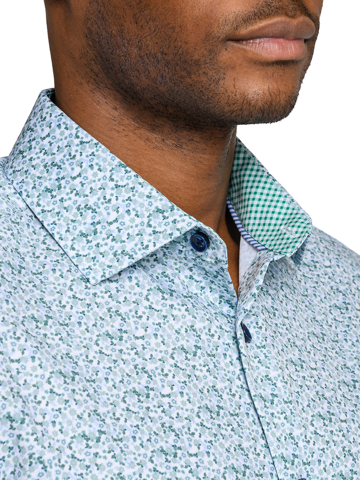 FERN AND FLORA PRINT 4 WAY PERFORMANCE DRESS SHIRT