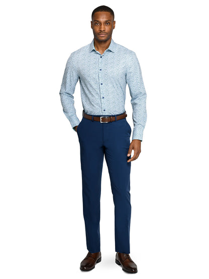 FERN AND FLORA PRINT 4 WAY PERFORMANCE DRESS SHIRT