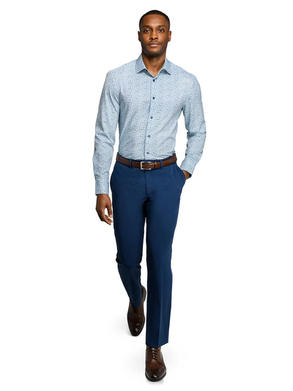 FERN AND FLORA PRINT 4 WAY PERFORMANCE DRESS SHIRT