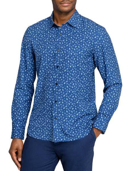MINI TOSSED PAISLEY PERFORMANCE STRETCH LONG SLEEVE SHIRT – Conxstruct