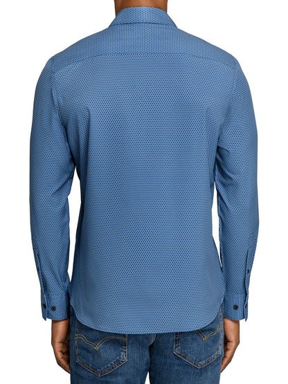 PRISM LATTICE PERFORMANCE STRETCH LONG SLEEVE SHIRT