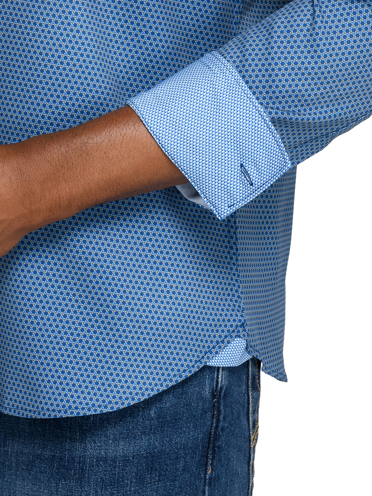 PRISM LATTICE PERFORMANCE STRETCH LONG SLEEVE SHIRT