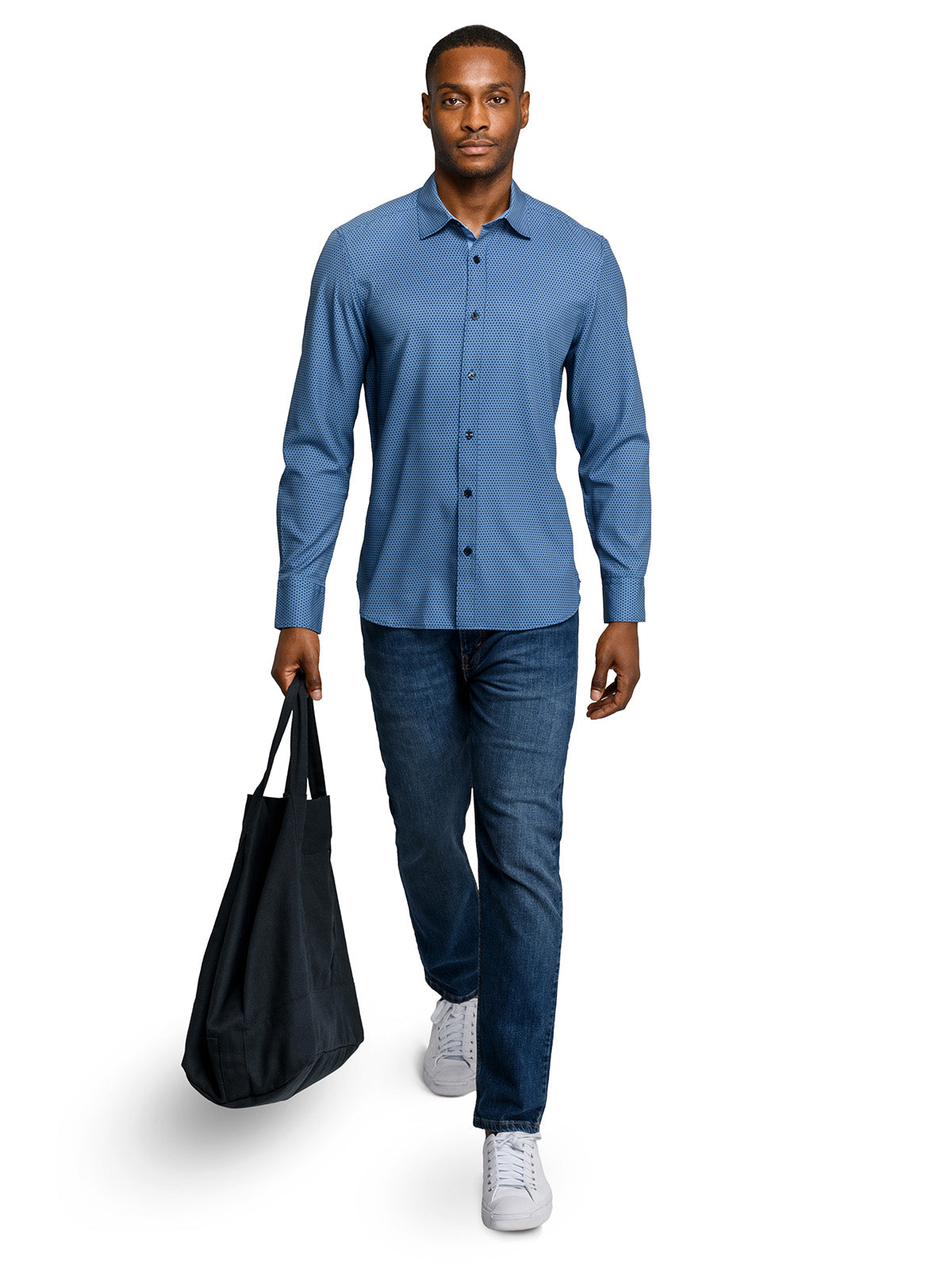 PRISM LATTICE PERFORMANCE STRETCH LONG SLEEVE SHIRT