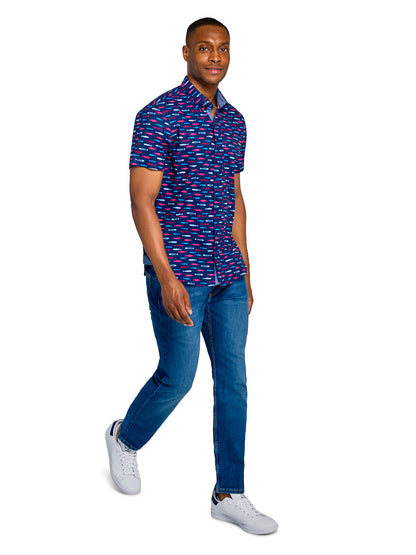 AMERICANA FISH SHORT SLEEVE SHIRT