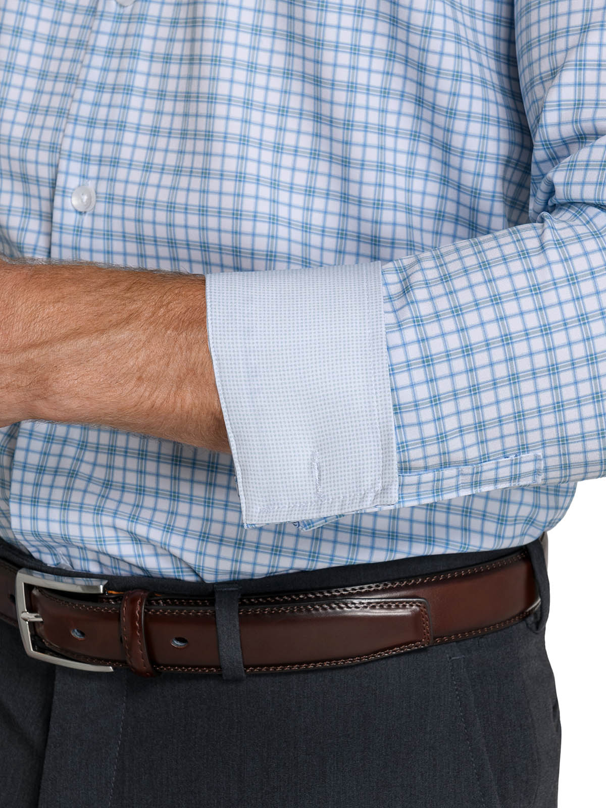 PLAID PERFORMANCE DRESS SHIRT