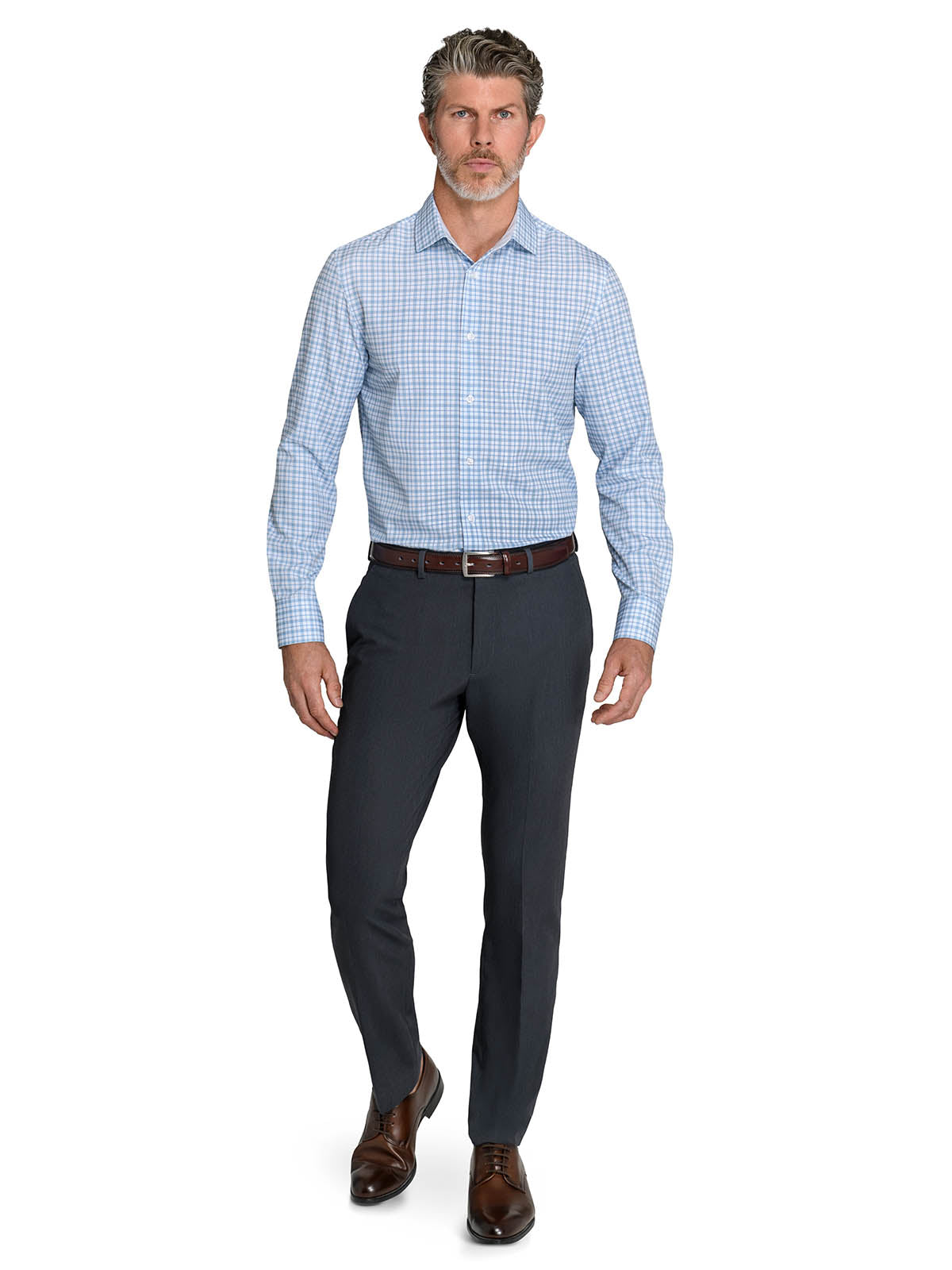 PLAID PERFORMANCE DRESS SHIRT