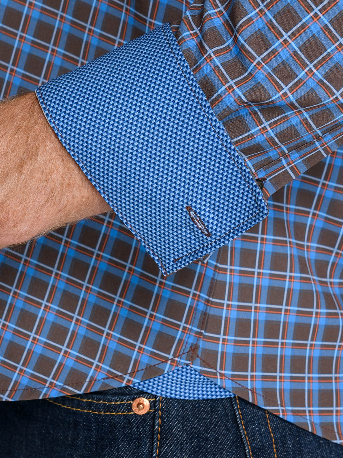 BROWN/BLUE