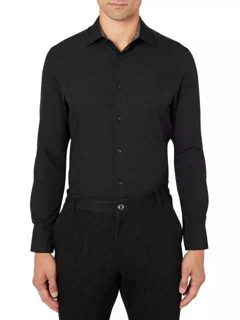 SOLID COOLING PERFORMANCE STRETCH DRESS SHIRT
