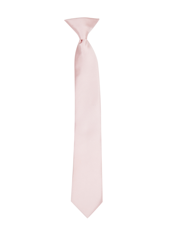 Boy's Solid Satin Clip-On Tie