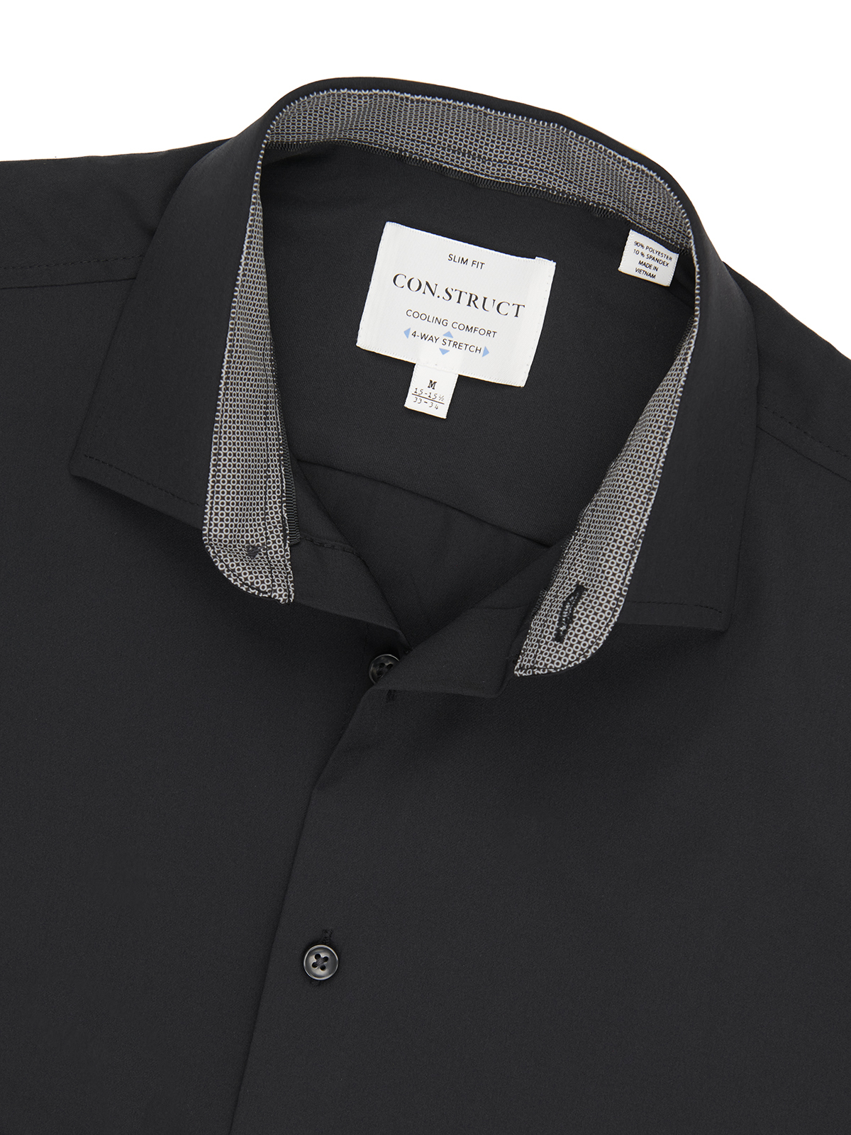 CON.STRUCT SOLID COOLING PERFORMANCE STRETCH DRESS SHIRT