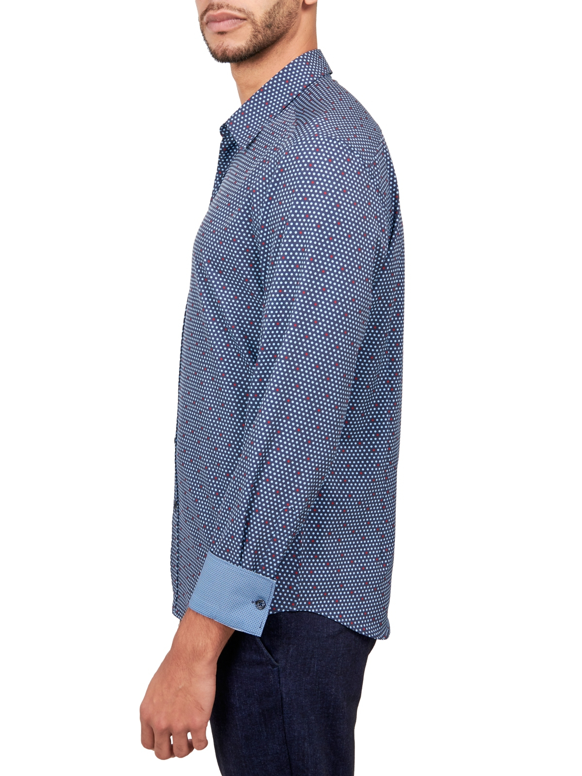 DOTTED LONG SLEEVE SHIRT