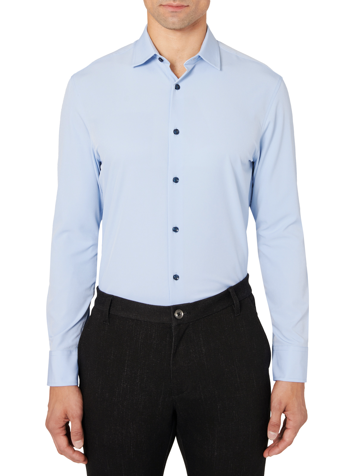 Solid Cooling Performance Stretch Dress Shirt